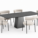 Emilia Stone Dining Table - 1800 at Online8 Furniture Auckland NZ