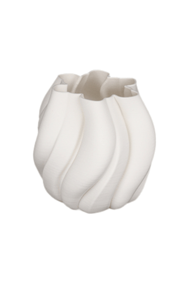 Emmy White 3D Printed Ceramic Vase - Small at online8 furniture store Auckland