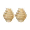 Esti Small Stepped Glass Vases Set of 2 Amber at online8 furniture store Auckland