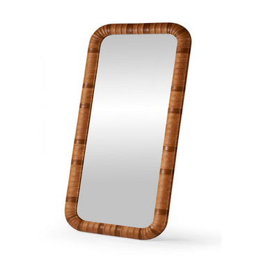 Expedition Leather Wall Mirror - Cuba Brown at online8 furniture store Auckland