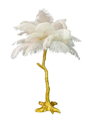 Ostrich Feather Table/Floor Lamp