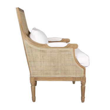 Hicks Rattan Armchair - Natural & White