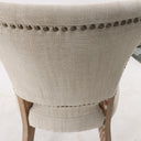 Ezra Dining Studded Chair - Natural Linen at online8 furniture store Auckland