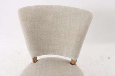 Ezra Dining Studded Chair - Natural Linen at online8 furniture store Auckland