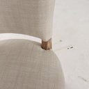 Ezra Dining Studded Chair - Natural Linen at online8 furniture store Auckland