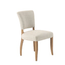 Ezra Dining Studded Chair - Natural Linen at online8 furniture store Auckland