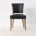 Ezra Leather Studded Dining Chair - Black at online8 furniture store Auckland