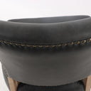 Ezra Leather Studded Dining Chair - Black at online8 furniture store Auckland