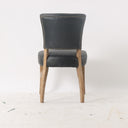 Ezra Leather Studded Dining Chair - Black at online8 furniture store Auckland