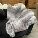 Faux Fur Cushion - Grey at Online8 Furniture Auckland NZ