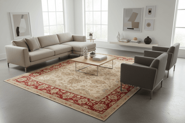 Fine Hand Knotted Afghan Zeigler Rug - 310x255cm at online8 furniture store Auckland