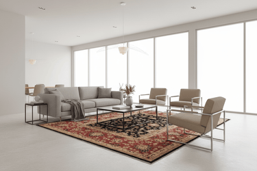 Fine Hand Knotted Afghan Ziegler Rug - 355x275cm at online8 furniture store Auckland