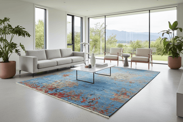 Fine Hand Knotted Ziegler Afghan Rug 285x185cm at online8 furniture store Auckland