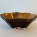 Fleur Decorative Glass Bowl - Amber at Online8 Furniture Auckland NZ
