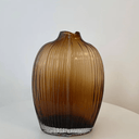 Fleur Shoulder Glass Vase - Large Amber at Online8 Furniture Auckland NZ