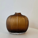 Fleur Shoulder Glass Vase - Small Amber at Online8 Furniture Auckland NZ