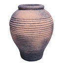 Flock Ribbed Floor Pot - Rustic Brown at Online8 Furniture Auckland NZ