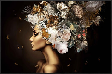 Flora Headdress Canvas Wall Art at online8 furniture store Auckland