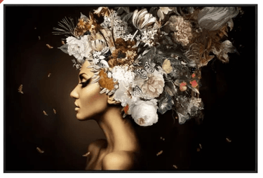 Flora Headdress Canvas Wall Art at online8 furniture store Auckland