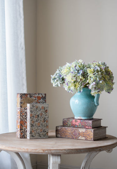 Floral Book Boxes Set of 2 at online8 furniture store Auckland