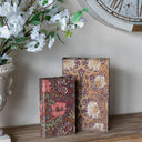Floral Book Boxes Set of 2 at online8 furniture store Auckland
