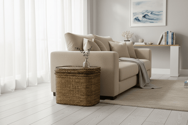 Florian Rattan Side Table with Removable Tray at Online8 Furniture Auckland NZ