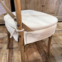 Florin Cross Back Dining Chair with White Cushion - Reclaimed Elm at Online8 Furniture Auckland NZ