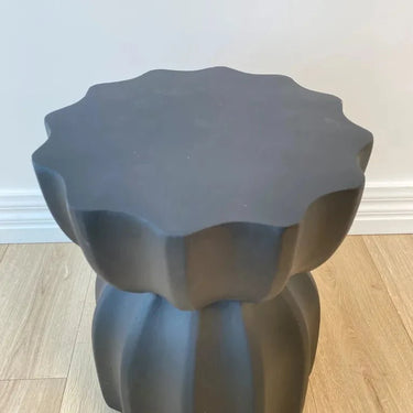 Fluted Side Table - Black at online8 furniture store Auckland