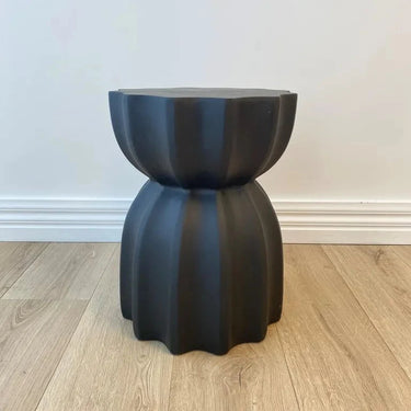 Fluted Side Table - Black at online8 furniture store Auckland