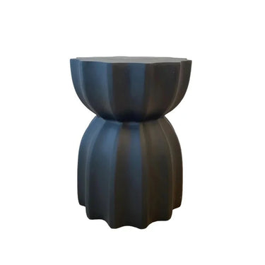 Fluted Side Table - Black at online8 furniture store Auckland