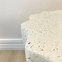 Fluted Side Table - White Fleck at Online8 Furniture Auckland NZ