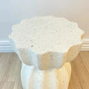 Fluted Side Table - White Fleck at Online8 Furniture Auckland NZ