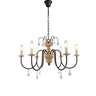 Francais Chandelier - Metalic & Black at online8 furniture store Auckland
