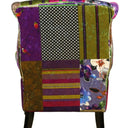 Franklin Patchwork Wingback Armchair at online8 furniture store Auckland