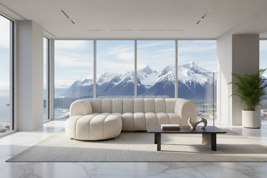 Frazier Sofa with Left Chaise - Rust Fleck at online8 furniture store Auckland