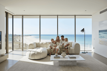 Frazier Sofa with Left Chaise - Taupe Fleck at online8 furniture store Auckland