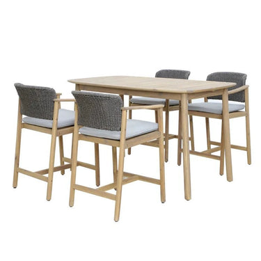 Freeport Outdoor Bar Suite - Bar leaner & 4 Chairs at online8 furniture store Auckland