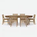 French Provincial Elm Dining Suite - 6 Seater at online8 furniture store Auckland
