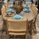 French Provincial Elm Dining Suite - 6 Seater at online8 furniture store Auckland