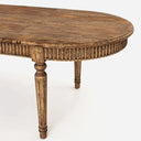 French Provincial Elm Oval Dining Table at online8 furniture store Auckland