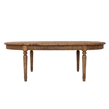 French Provincial Elm Oval Dining Table at online8 furniture store Auckland