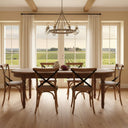 French Provincial Elm Oval Dining Table at Online8 Furniture Auckland NZ