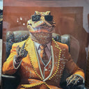Gangster Crocodile Framed Canvas Wall Art at online8 furniture store Auckland