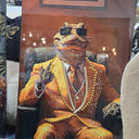 Gangster Crocodile Framed Canvas Wall Art at online8 furniture store Auckland