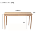 Genji 1.2 Meter Oak Desk - Natural at online8 furniture store Auckland