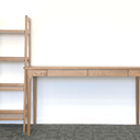 Genji 1.2 Meter Oak Desk - Walnut Stain at online8 furniture store Auckland