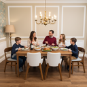 Genji 1.4 Meter Oak Dining Table -  Walnut at online8 furniture store Auckland