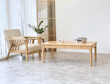 Genji 4 Drawers Coffee Table -  Natural at online8 furniture store Auckland