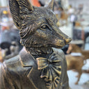 Gentleman Fox Statue - Bronze at online8 furniture store Auckland