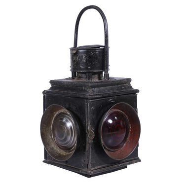 Genuine Vintage Indian Railway Lantern - Large at online8 furniture store Auckland